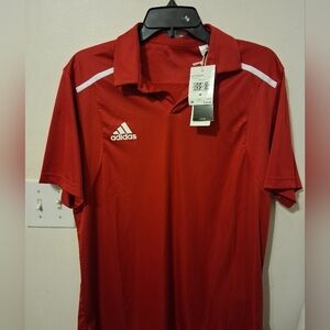 Adidas Men's Red Polo Shirt